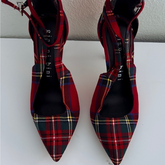 Gianni Bini Multi Plaid  Pointed Toe Starppy Heel - Picture 1 of 8